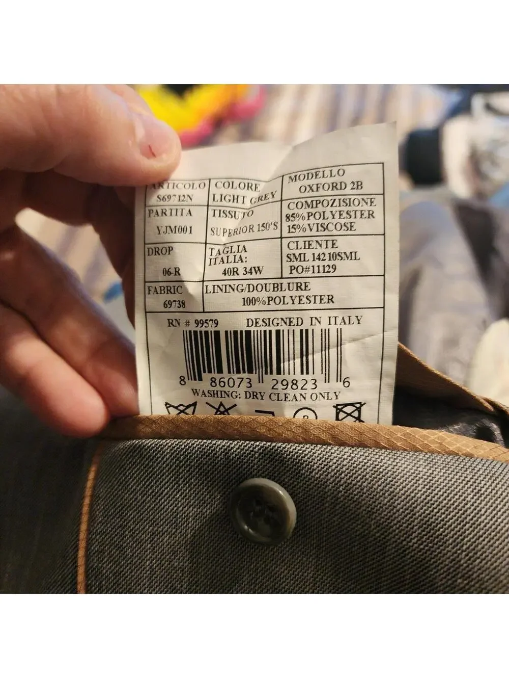 NWOT Caravelli Gray Sport Coat Blazer Men's 40R Double Vent Viscose Blend